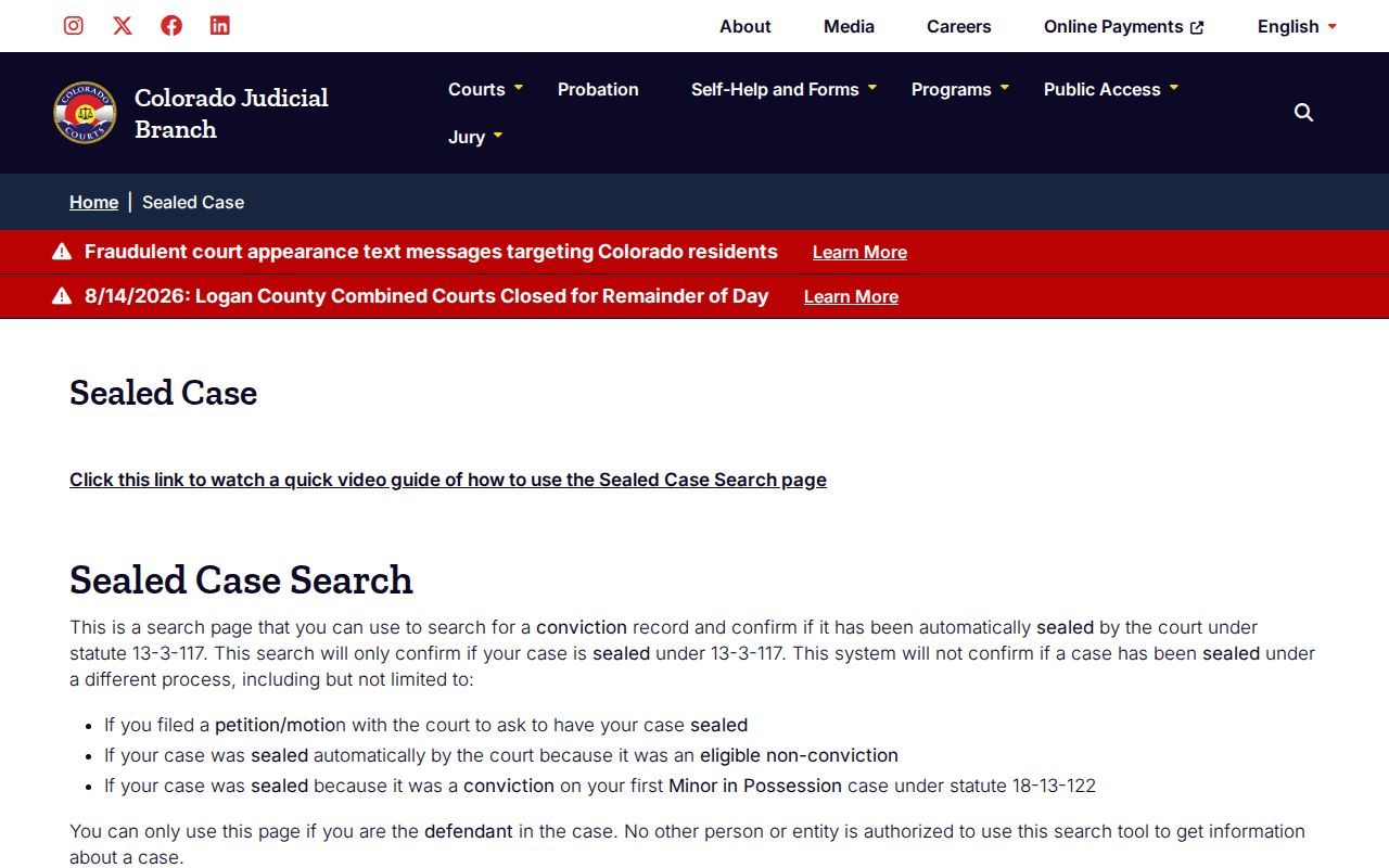 Douglas County criminal docket sealed case search