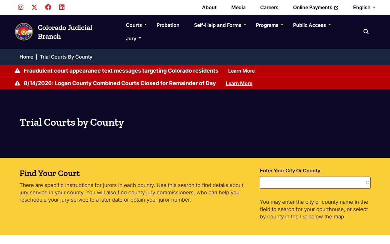 Douglas County court docket trial court directory