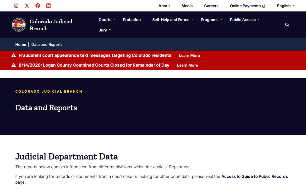 Douglas County court record search data reports channel