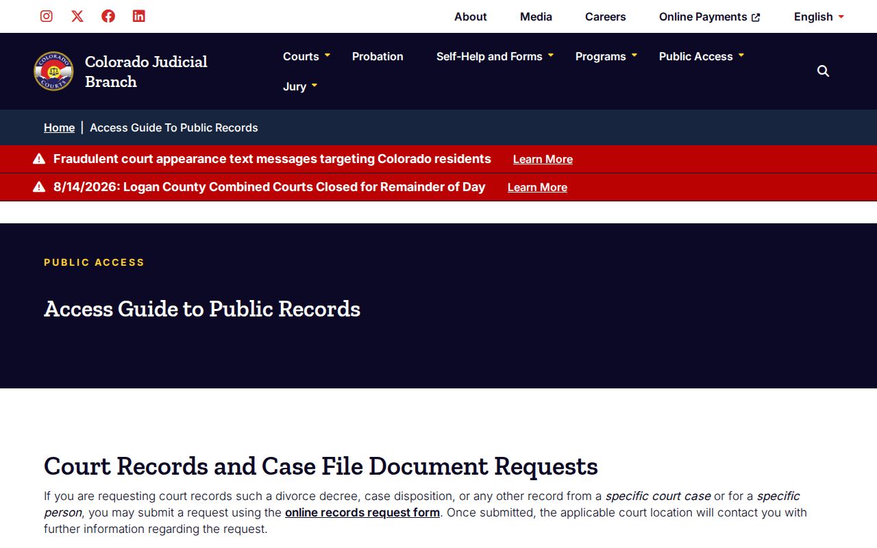 Douglas County court record search public access guide