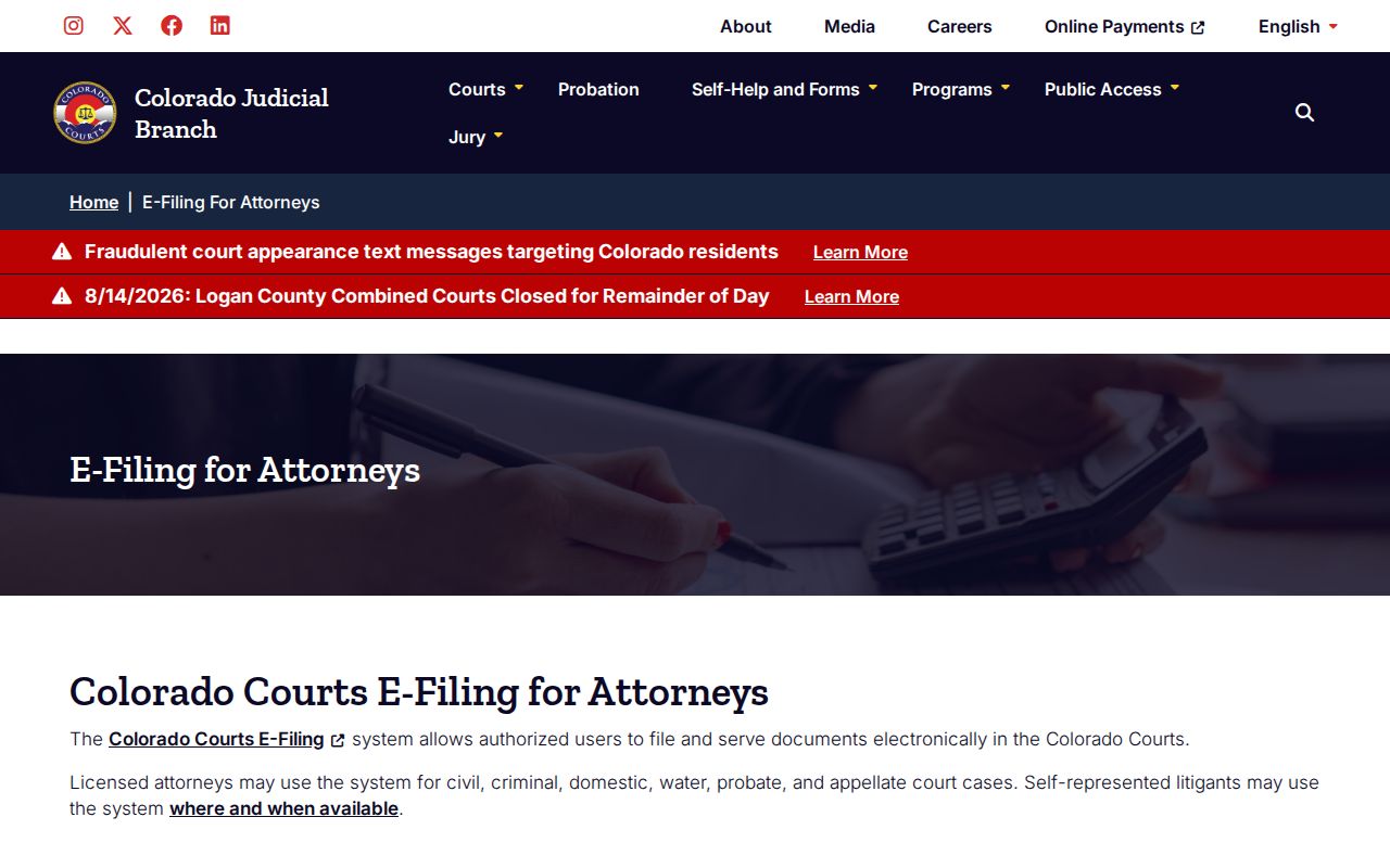 Douglas County case lookup and attorney e-filing distinction