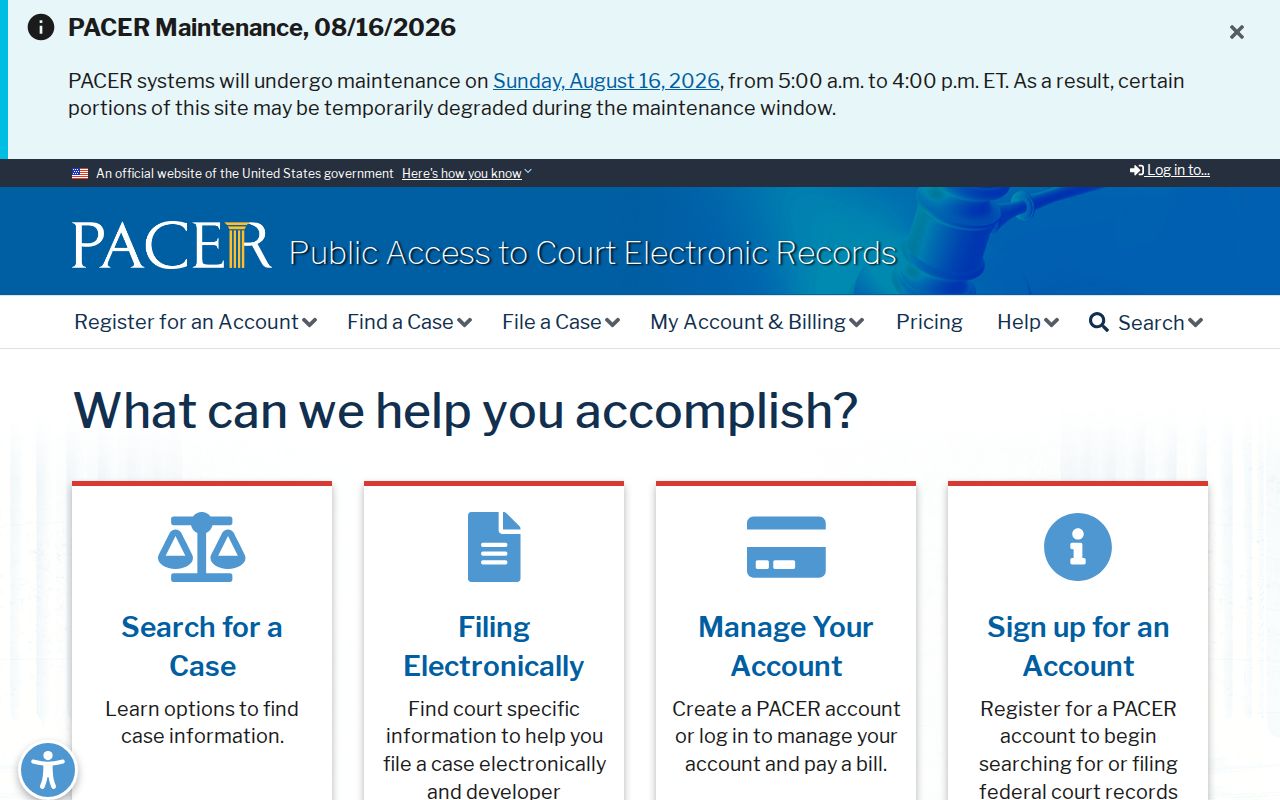 Douglas County traffic ticket distinction from PACER